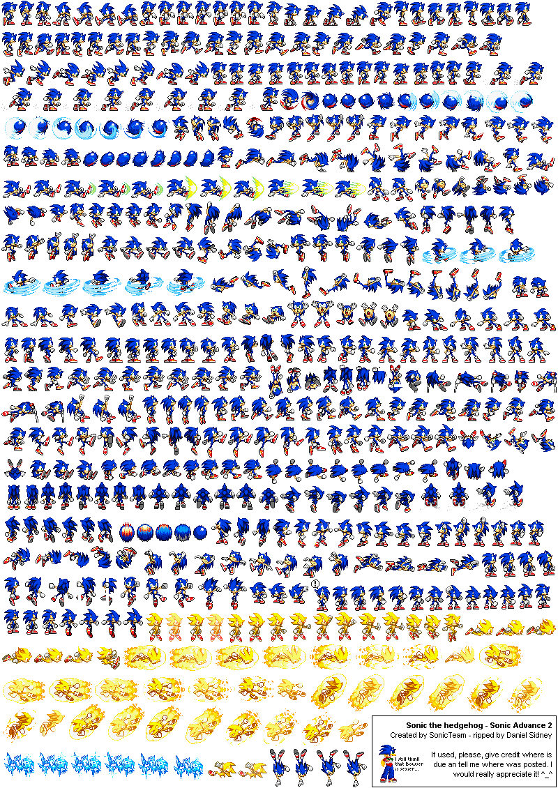 Sonic Sprite Sheet Png, Transparent Png , Transparent Png Image